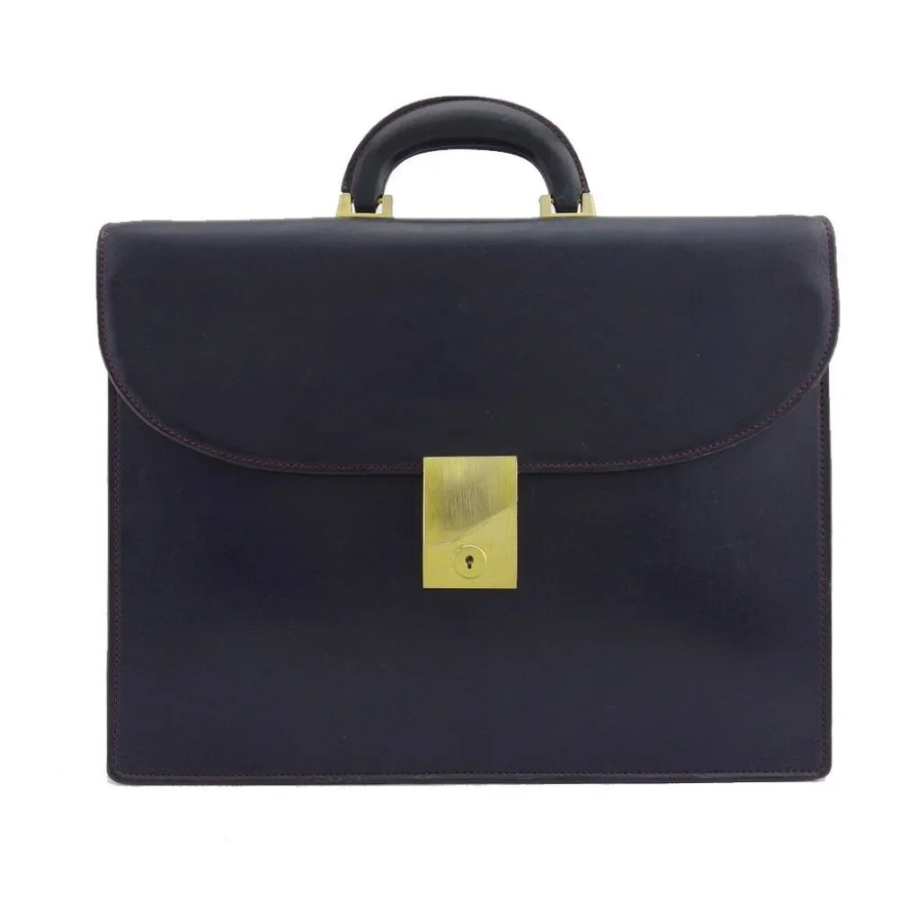 Kitamura Business bag Navy black Women Authentic secondhand